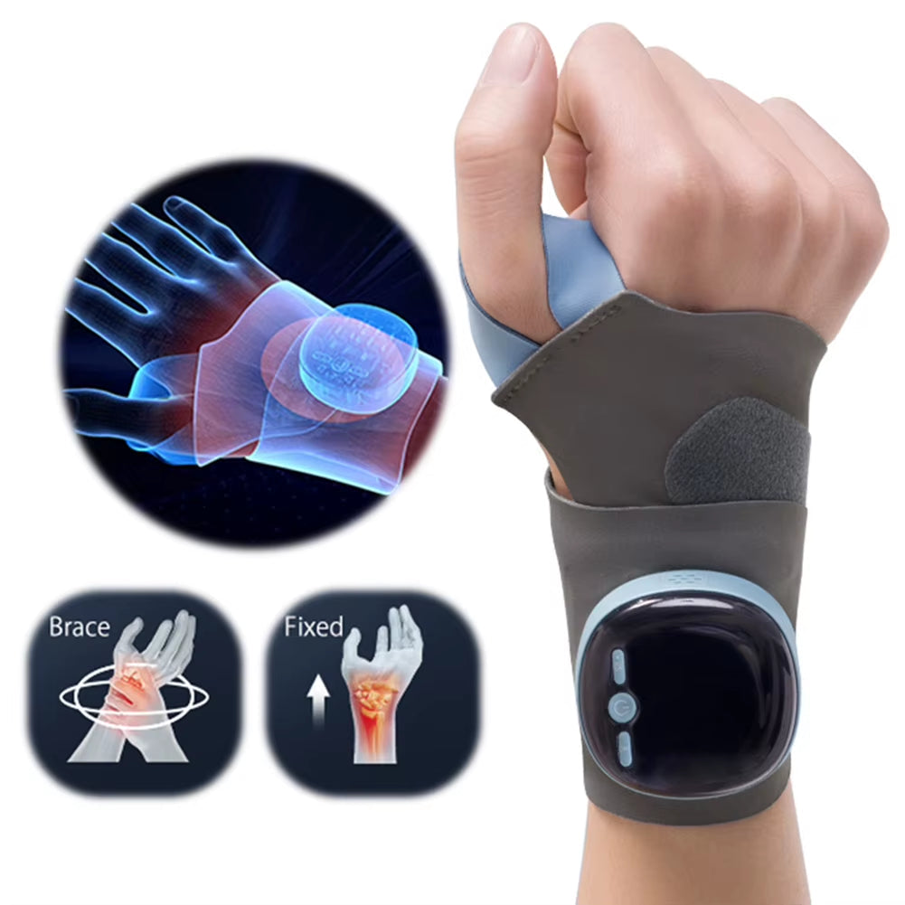 EMS Wrist Guard Wrist Support Brace Smart Heating Wrist Support Strap 5 Modes 9 Levels Wrist Compression Brace for Home Office